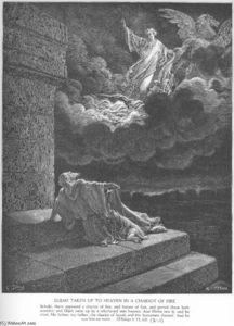 Paul Gustave Doré - Elijah Ascends to Heaven in a Chariot of Fire
