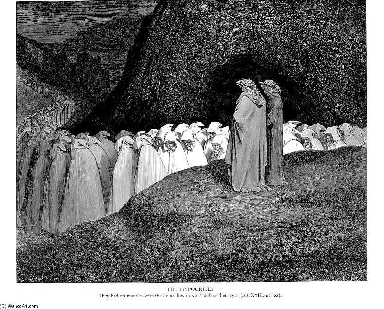 Los Hipócritas - Paul Gustave Doré | Wikioo.org – La Enciclopedia de las  Bellas Artes