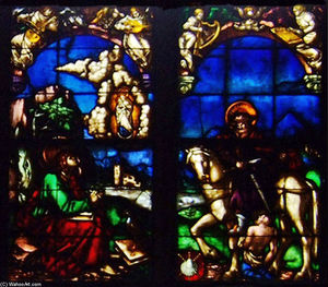 Hans Baldung - Western stained glass window in the Loch Family Chapel