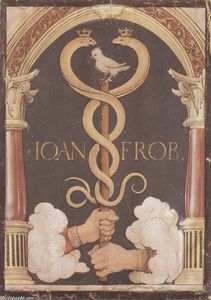 Hans Holbein The Younger - Printer-s Device of Johannes Froben