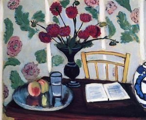 Henri Matisse - Bouquet of Dahlias and White Book