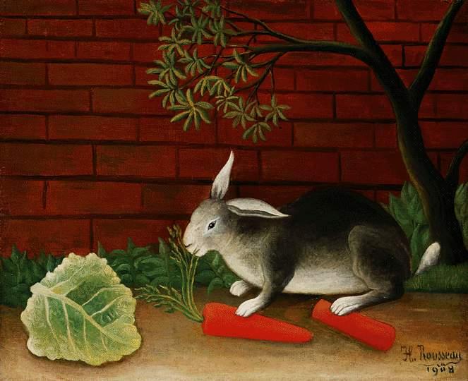 Wikioo.org - The Encyclopedia of Fine Arts - Painting, Artwork by Henri Julien Félix Rousseau (Le Douanier) - Rabbit