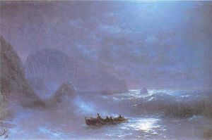 Ivan Aivazovsky - Lunar night on a sea