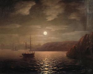 Ivan Aivazovsky - Lunar night on the Black sea