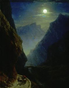 Ivan Aivazovsky - Darial Gorge. Moon night