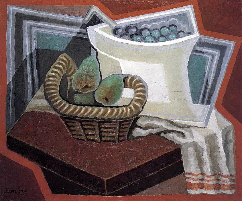 Wikioo.org – La Enciclopedia de las Bellas Artes - Pintura, Obras de arte de Juan Gris - el cesta de peras