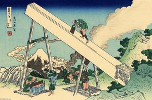 Katsushika Hokusai - The Fuji from the mountains of Totomi