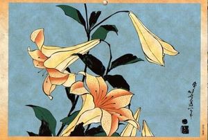 Katsushika Hokusai - Lilly