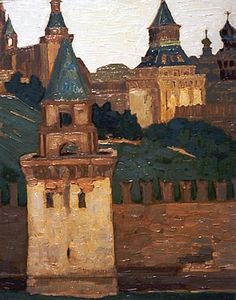 Nicholas Roerich - Moscow. View of Kremlin from Zamoskvorechie.