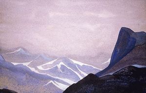 Nicholas Roerich - A steep snow slope