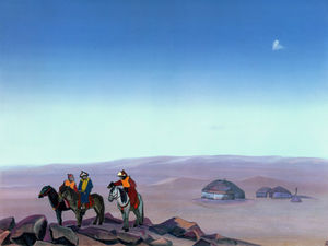 Nicholas Roerich - Mongolia. Yurtas.