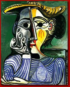Pablo Picasso - Woman with yellow hat (Jacqueline)