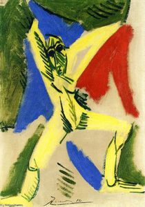 Pablo Picasso - Nude with Drapery (Study for --The great dancer--)