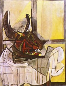 Pablo Picasso - Bull-s head on the table