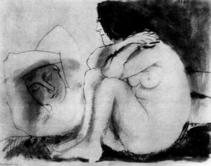 Pablo Picasso - Sleeping man and sitting woman