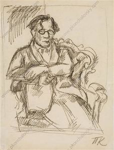 Pyotr Konchalovsky - Sketch of portrait of of the writer Sukhotin