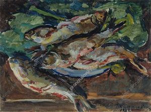 Pyotr Konchalovsky - Still Life. Cleaned fish.