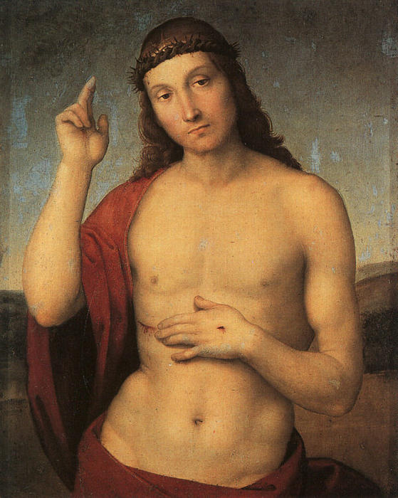 WikiOO.org - Enciclopédia das Belas Artes - Pintura, Arte por Raphael (Raffaello Sanzio Da Urbino) - Christ Blessing