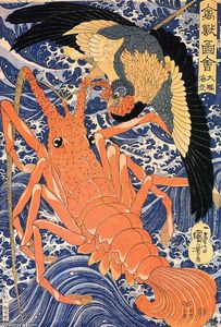 Utagawa Kuniyoshi - Lobster
