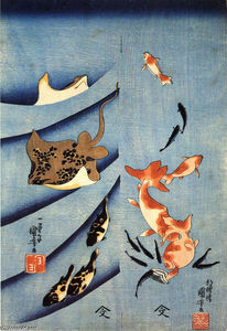 Utagawa Kuniyoshi - Stingrays