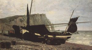 Vasily Dmitrievich Polenov - Fishing Boat. Etretat. Normandy.