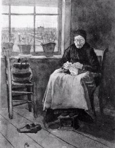 Vincent Van Gogh - Woman at the Window, Knitting