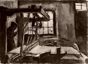 Vincent Van Gogh - Interior with a Weaver Facing Right