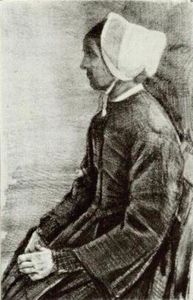 Vincent Van Gogh - Woman with White Bonnet, Sien-s Mother