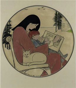 Will Barnet - Mother and child reading