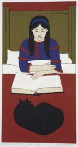 Will Barnet - Child reading - Red