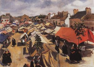 The market in Pont L Abbe 