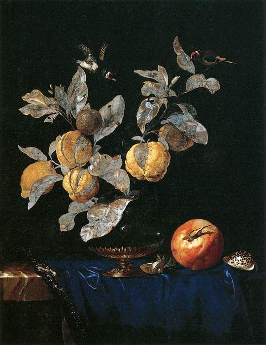 Wikioo.org - The Encyclopedia of Fine Arts - Painting, Artwork by Willem Van Aelst - Still-Life with Fruit