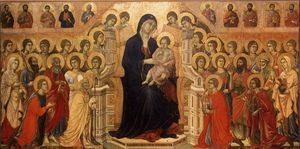 Duccio Di Buoninsegna - Maestà (Madonna with Angels and Saints) - (buy famous paintings)