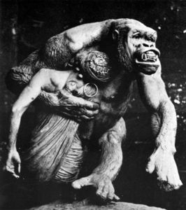 Female Gorilla Carrying off a Negress (destroyed)