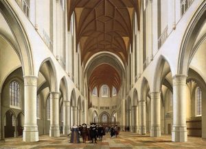 Interior of the Sint-Bavokerk in Haarlem
