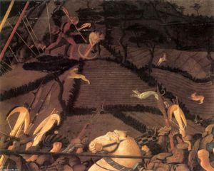 Paolo Uccello - Bernardino della Ciarda Thrown Off His Horse (detail)