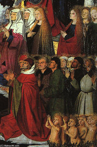 The Coronation of the Virgin, detail: the crowd