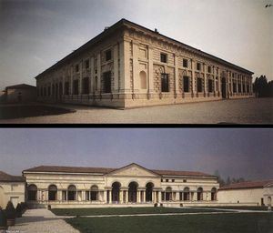 Façade and courtyard view