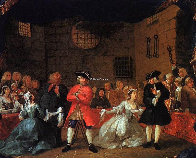 Wikioo.org - The Encyclopedia of Fine Arts - Painting, Artwork by William Hogarth - A Scene from the Beggar's Opera
