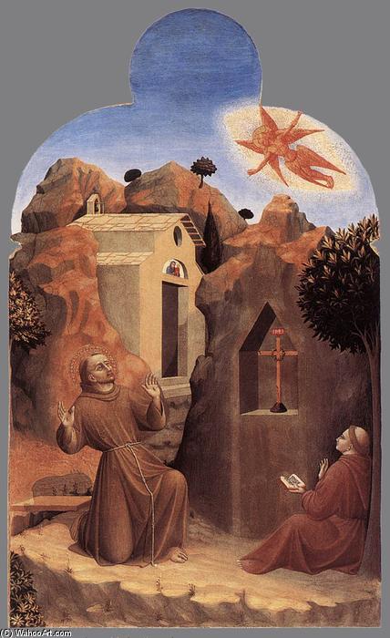 Wikioo.org - The Encyclopedia of Fine Arts - Painting, Artwork by Sassetta (Stefano Di Giovanni) - The Stigmatisation of St Francis