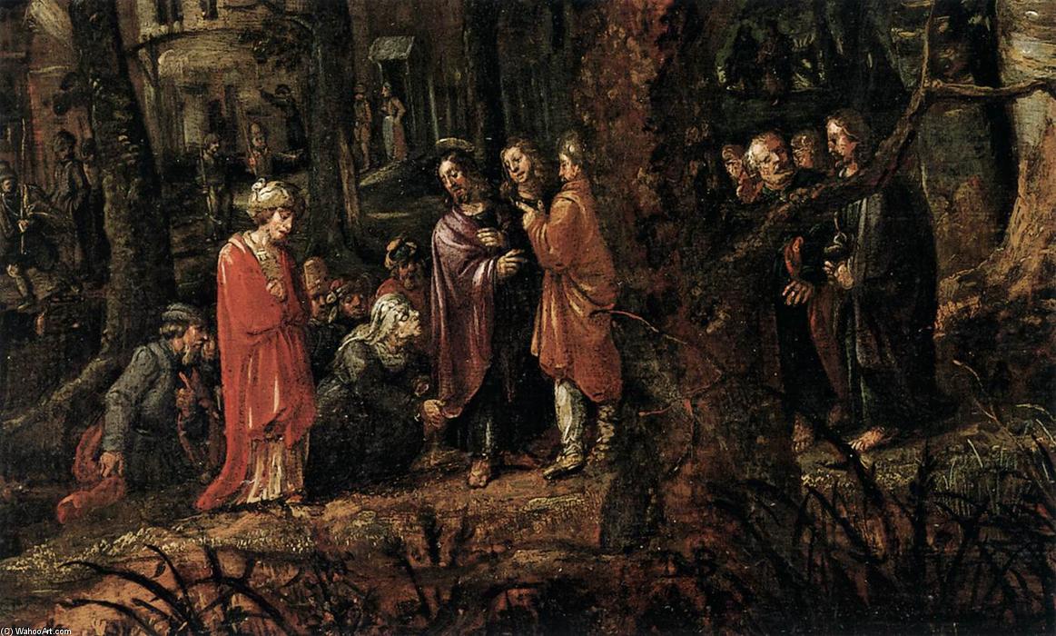 Wikioo.org - The Encyclopedia of Fine Arts - Painting, Artwork by David Vinckboons - Forest Landscape with Two of Christ's Miracles (detail)