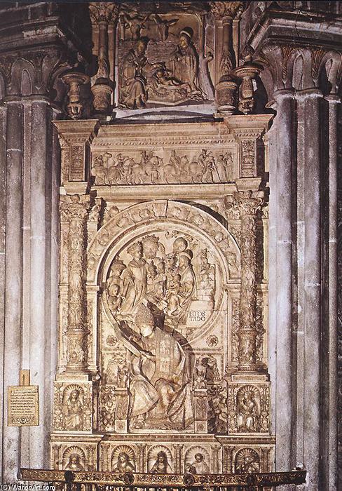 Wikioo.org - The Encyclopedia of Fine Arts - Painting, Artwork by Vasco De La Zarza - Tomb of Don Alonso de Madrigal