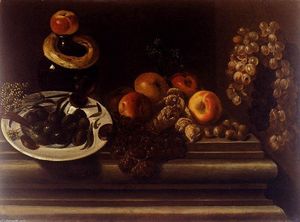 Still-Life of Fruit and a Plate of Olives