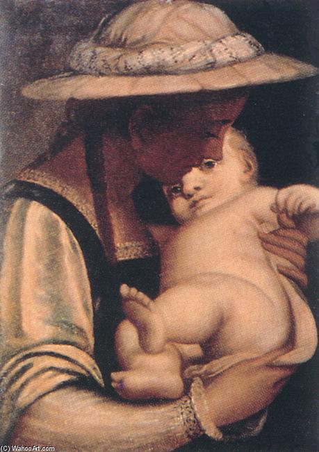 Wikioo.org - The Encyclopedia of Fine Arts - Painting, Artwork by Luca Cambiaso - Virgin and Child