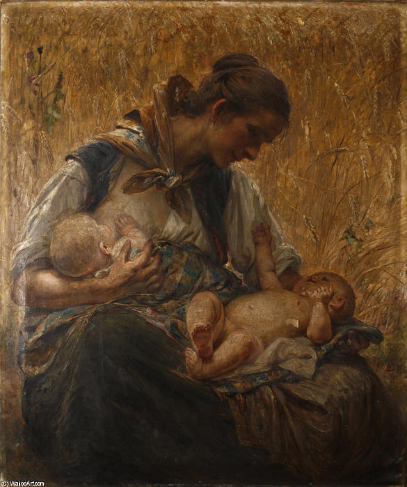 Wikioo.org - The Encyclopedia of Fine Arts - Painting, Artwork by Bertha Wegmann - Maternity