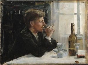 Man Seated at a Table