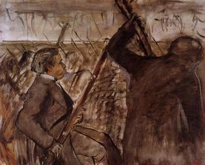 Edgar Degas - Musicians in the Orchestra (also known as Portrait of Desire Dihau)