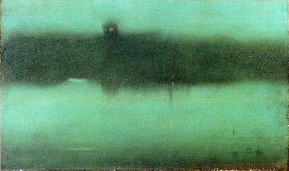 Wikioo.org - The Encyclopedia of Fine Arts - Painting, Artwork by James Abbott Mcneill Whistler - Nocturne: Grey and Silver