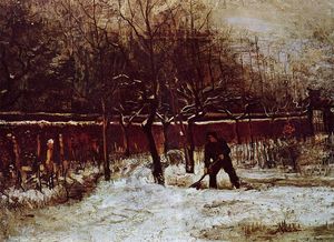 Vincent Van Gogh - The Parsonage Garden at Nuenen in the Snow