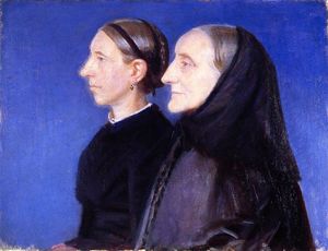 Portrait of Ane Hedvig Brøndum and Her Daughter Hulda